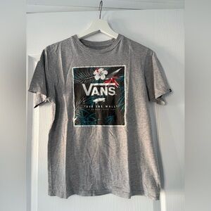 Vans Gray T-Shirt with Floral Graphic